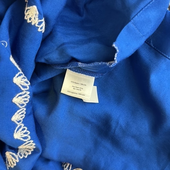 Vineyard Vines Strapless Embroidered Silk Blend Maxi Dress 0 - Picture 6 of 6